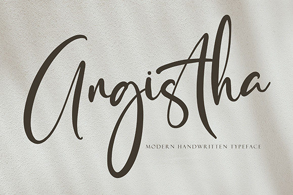 Angista: A Flowing Script Font for Editorial Design