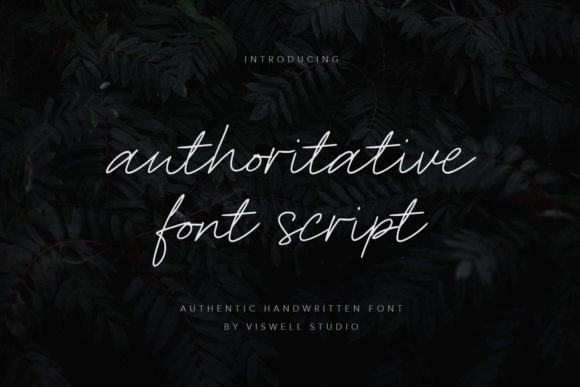Authoritative: A Graceful Script Font