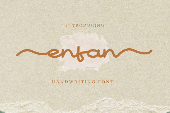 Enfan: A Script Font for Real-World Design