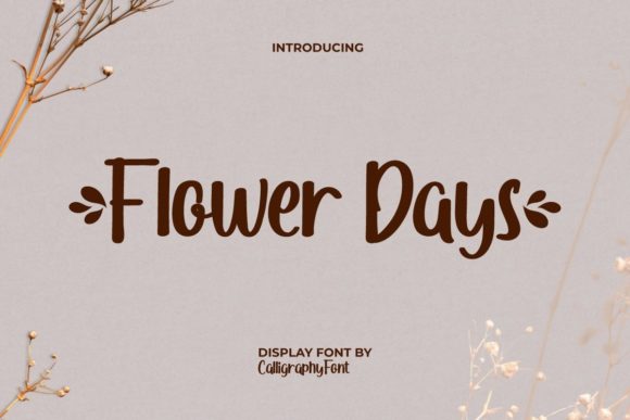 Flower Days Font for Web Design