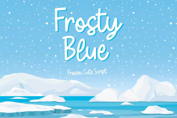 Frosty Blue Font: A Handwritten Touch