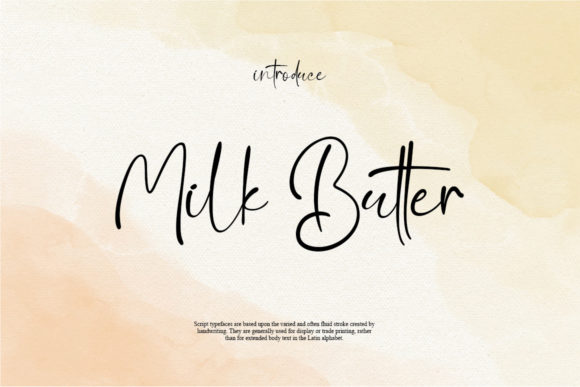Milk Butter Font: Elegant Script for Crafty Creators