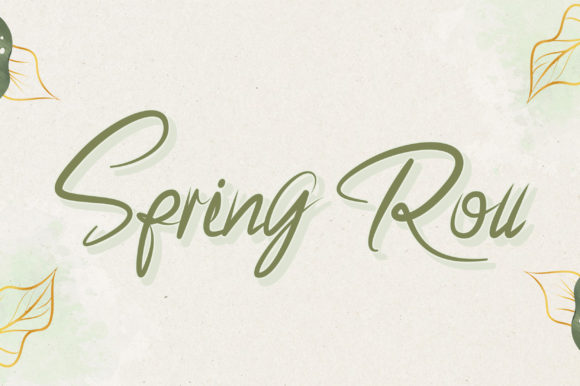 Spring Roll: A Handwritten Font for Web Design