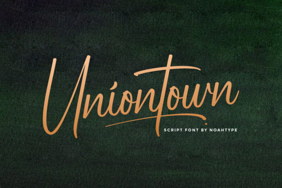 Uniontown: A Script Font for Creative Makers